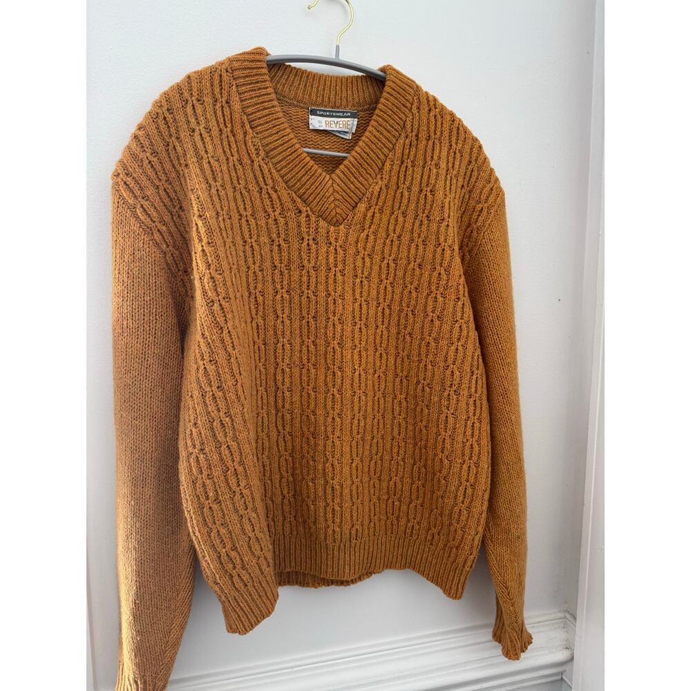 Yellow wool knit sweater
